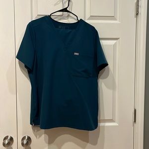 Women's XL one pocket top and regular XL zamora jogger bottoms in Carribean blue